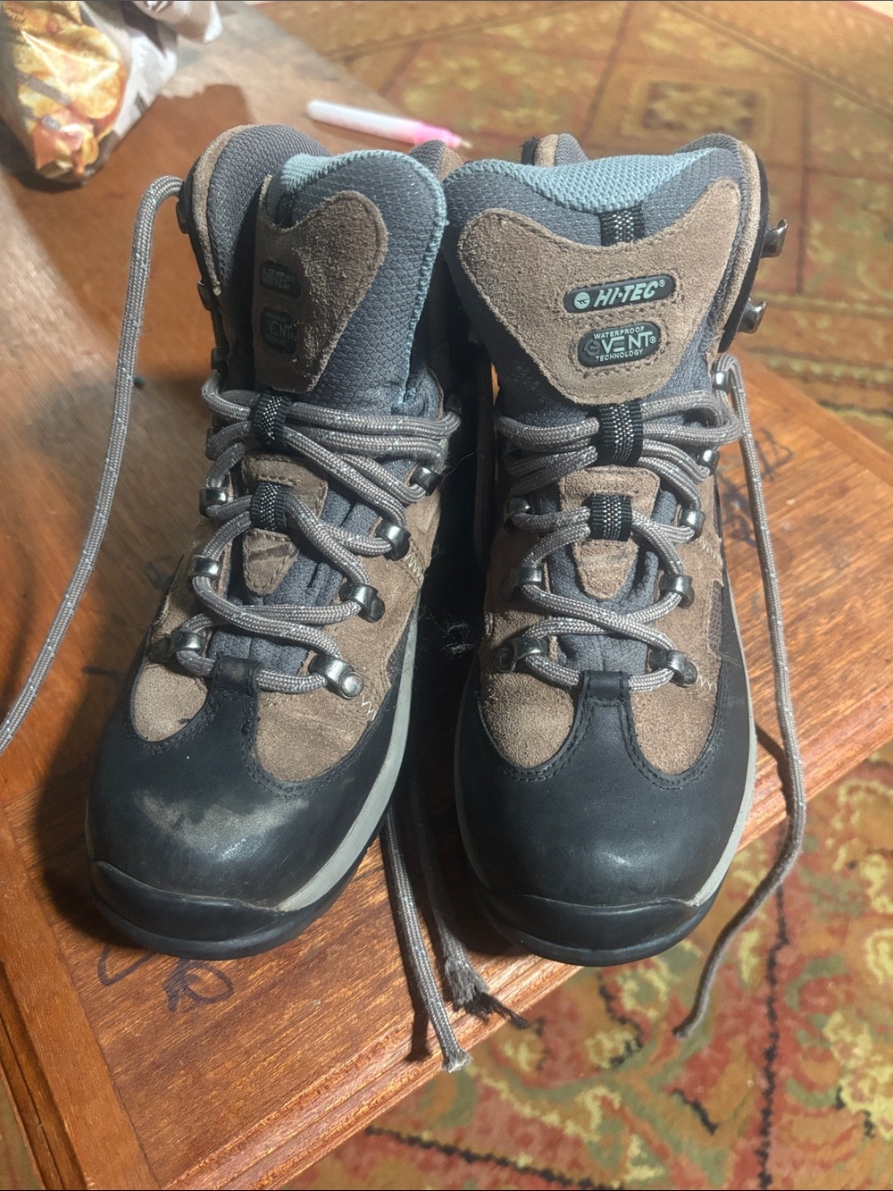 Hi-Tec Kids Gray and Brown Waterproof Hiking Boots